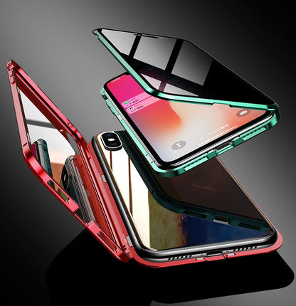 Anti-peeping magnetic phone case with privacy screen protection for smartphones