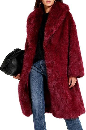 Women's knee-length coat with lapel and hidden buttons by My Store