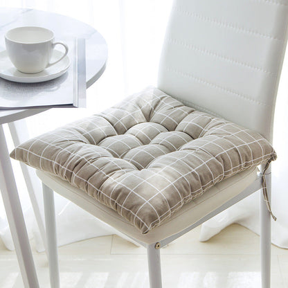 Summer chair cushion in a light, breathable fabric for outdoor seating