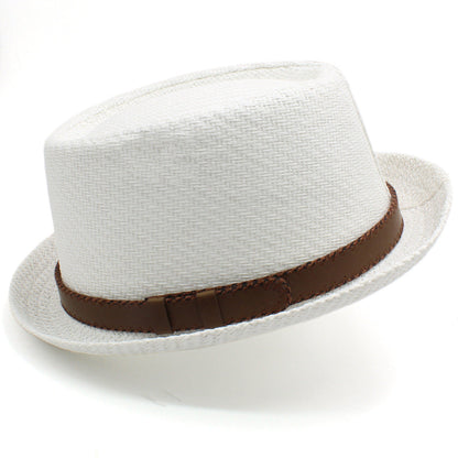 Men’s and women’s same-style French straw hat, natural woven design with wide brim