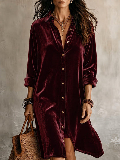 Polyester dress in a simple design, shown on a plain background