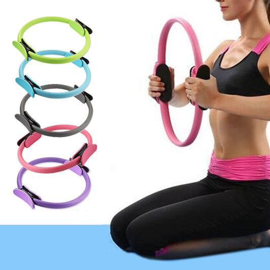 Yoga fitness Pilates ring, circular resistance exercise tool for women and girls, home gym workout equipment