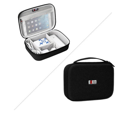 Black multifunctional digital storage bag for headset and electronic accessories