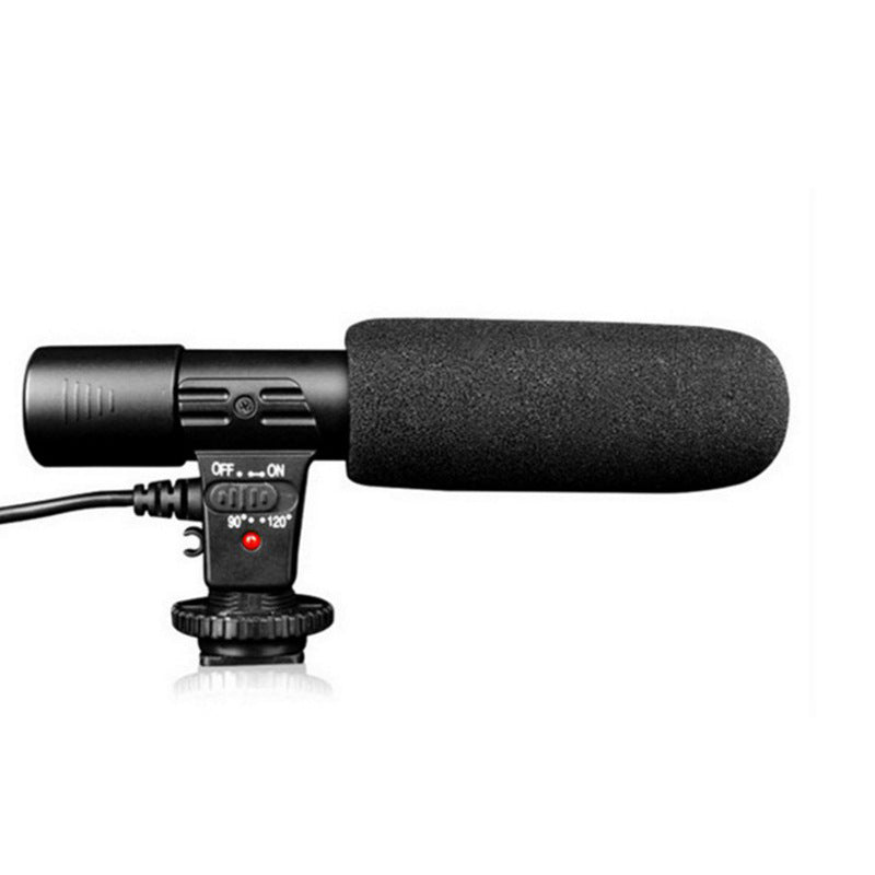 Camera photography microphone by My Store, compact black directional mic for DSLR and video recording