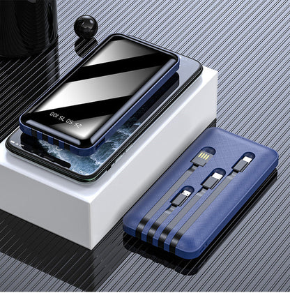 Large capacity mobile power bank with compact portable design