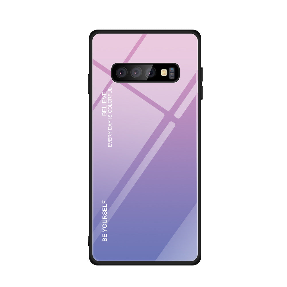 Gradient glass phone case in a smooth multicolor fade design by My Store