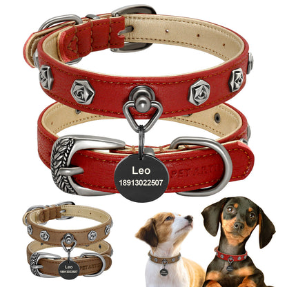 Pet leather collar type 7 by My Store, shown against a plain background