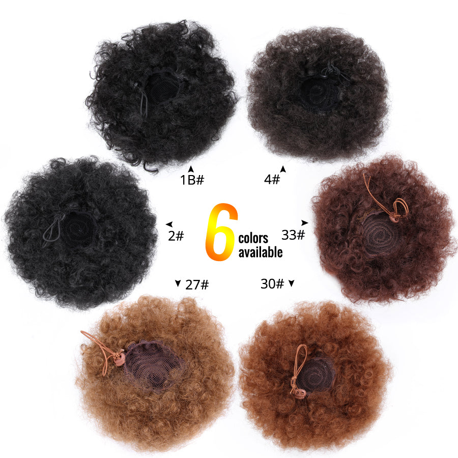 High puff ponytail hairstyle shown from the front, featuring a voluminous, textured puff.