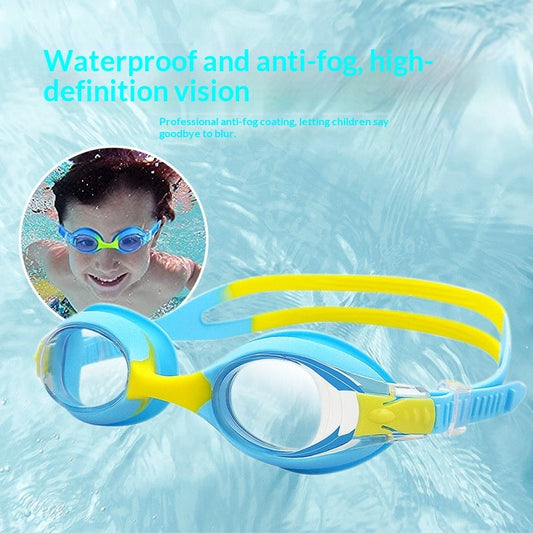 High-definition waterproof swim goggles for swimming and diving, clear lenses and adjustable strap