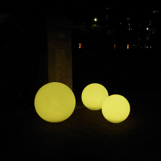 Outdoor waterproof colorful LED ball illuminated in multiple colors