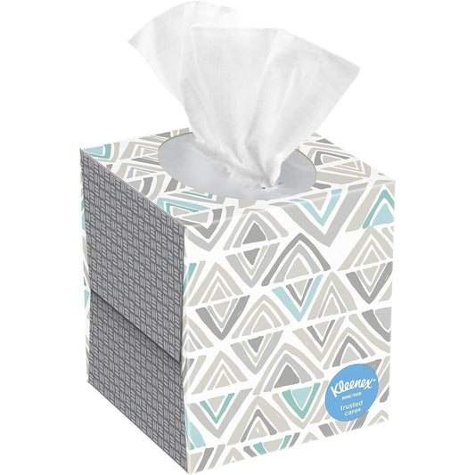Kleenex Trusted Care Facial Tissues Cube Box 2 Ply