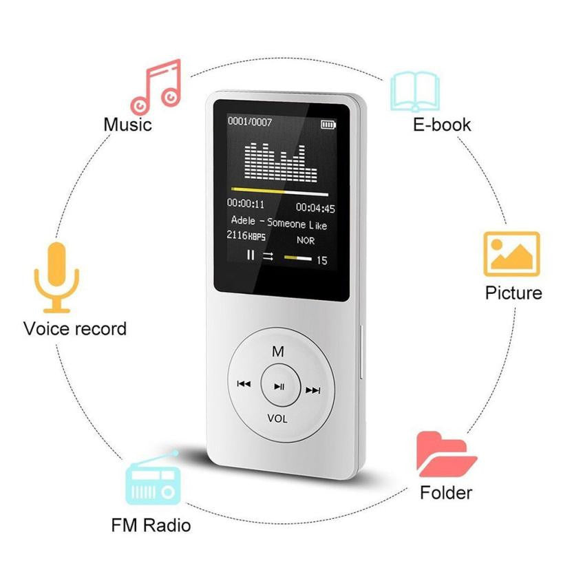 Portable MP3 player by My Store with compact design and built-in display