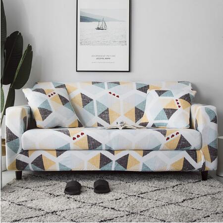 Elastic universal sofa cover in stretch fabric for a snug fit on sofas