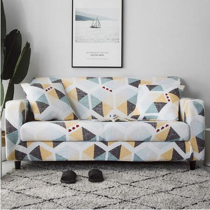Elastic universal sofa cover in stretch fabric for a snug fit on sofas
