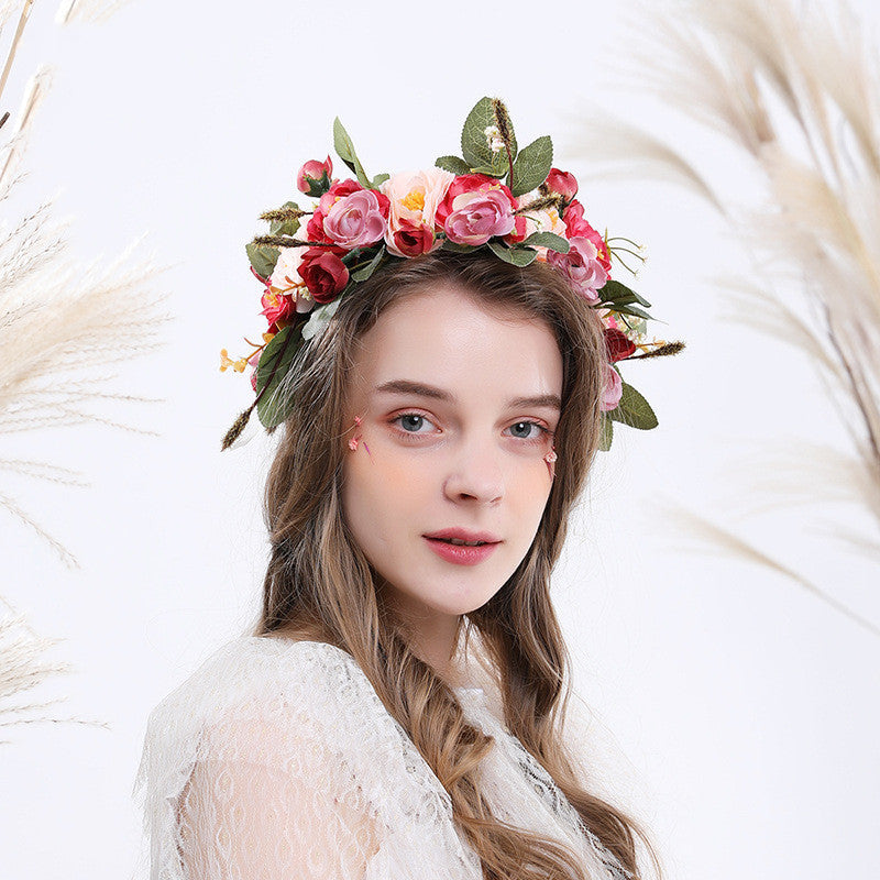 Wreath hair accessories displayed as a decorative headpiece in a close-up product view
