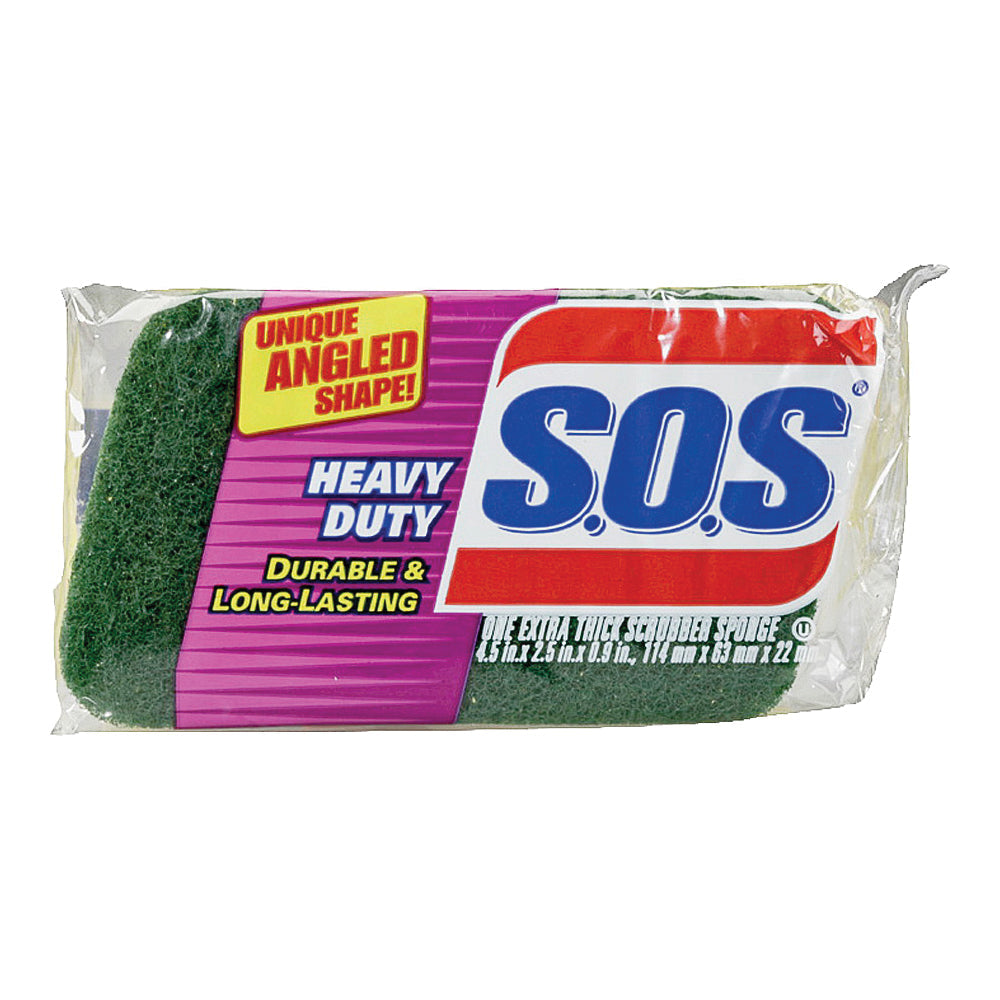 SOS Heavy Duty Thick Scrubber Sponge, 1 Sponge