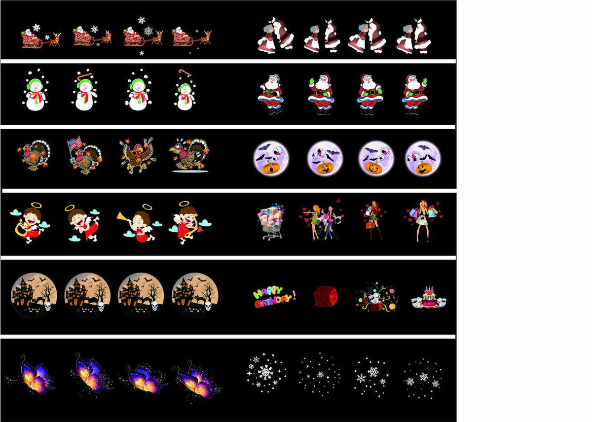 Outdoor Christmas LED laser projector light decoration displaying festive patterns