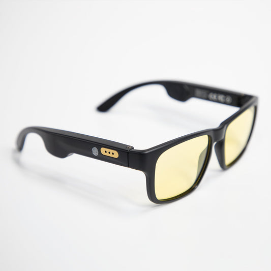 Smart Bluetooth sunglasses with built-in outdoor stereo loudspeaker and multifunctional design