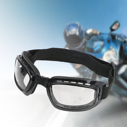 Black outdoor cycling glasses with wraparound lenses and lightweight sports frame