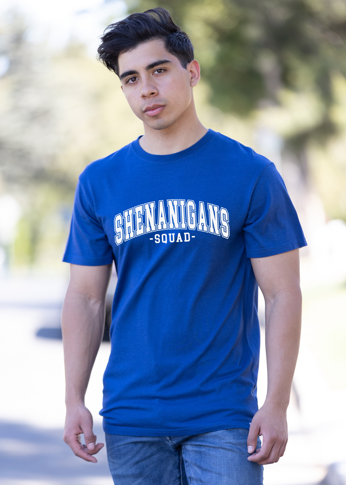 Unisex bamboo and cotton graphic T-shirt from Spun Bamboo featuring bold printed design, casual men's apparel.