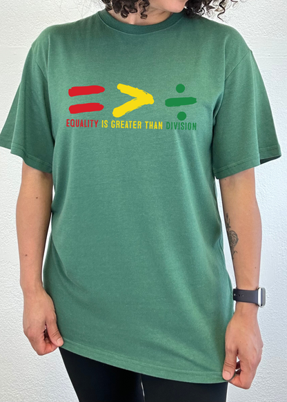 Unisex Black History Month graphic T-shirt by Spun Bamboo, black bamboo/cotton fabric, printed design on front, men's casual apparel
