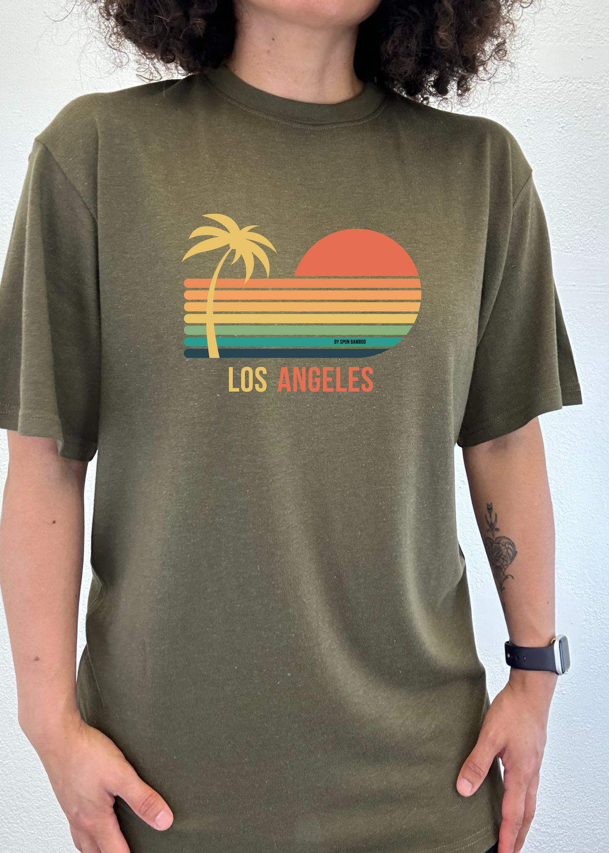Unisex bamboo viscose organic cotton graphic T-shirt from Spun Bamboo, men's short sleeve printed T-shirt with graphic design.