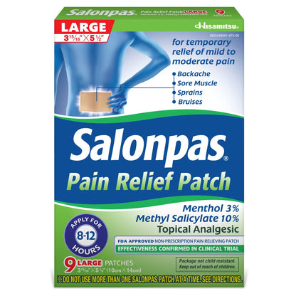 Salonpas Large Pain Soothing Patches - 45 Total