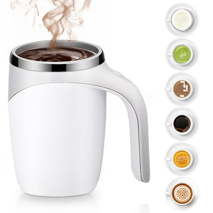 Automatic Magnetic Stirring Coffee Mug Self Stirring Coffee Mug Rechargeable Automatic Stirring Coffee Mug Office Electric High Speed Mixing Cup Household for Coffee Milk Tea (White(rechargeable))