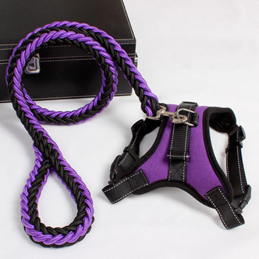 My Store dog leash chest strap for walking dogs, adjustable black harness design