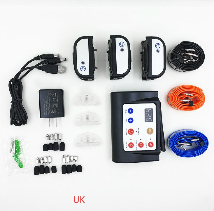 Electric dog fence system with boundary wire, transmitter, and adjustable collar receiver by My Store