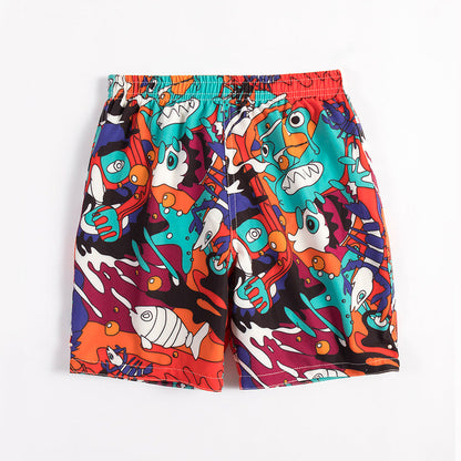 Children's beach shorts boxer swimming trunks in a colorful design by My Store