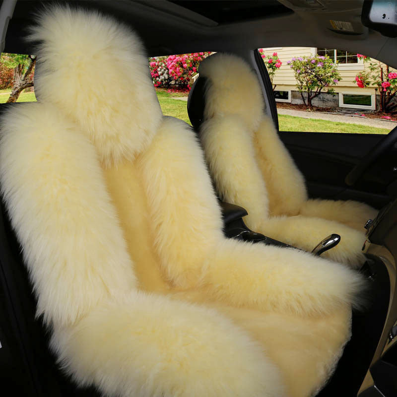 Winter car cushion in soft fabric, designed for comfortable seating and warmth.