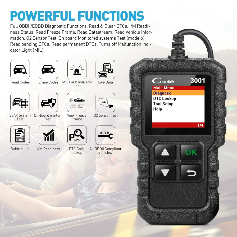 Code reader CR3001 X431 3001 auto scan tool by My Store for vehicle diagnostic testing