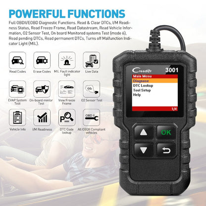 Code reader CR3001 X431 3001 auto scan tool by My Store for vehicle diagnostic testing