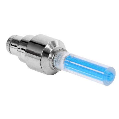 Automobile tire valve lights and wheel lights installed on a vehicle tire