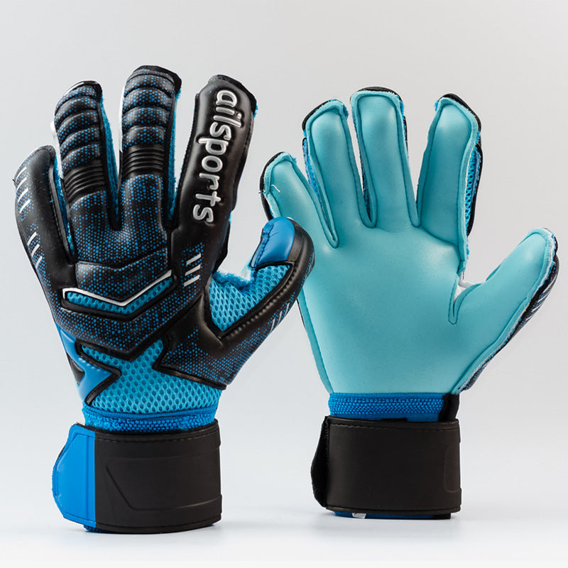 Goalkeeper gloves with fingers by My Store, padded palms and textured grip for soccer goalkeeping