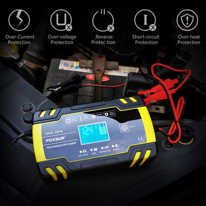 Motorcycle pulse battery charger by My Store, compact charger unit with cable and connectors