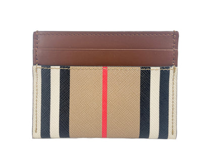 Burberry Sandon Card Case Wallet by BACKUPMYFILESNOW® showing sleek leather exterior and multiple card slots.