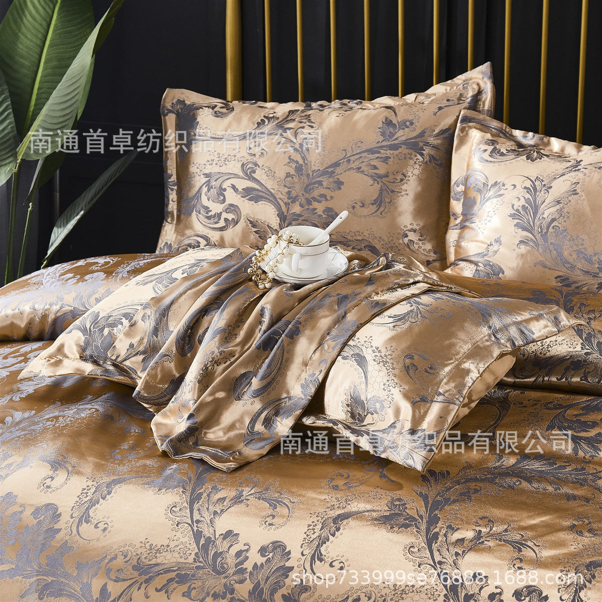 Three-piece bedding set by My Store, featuring a coordinated duvet cover and pillowcases
