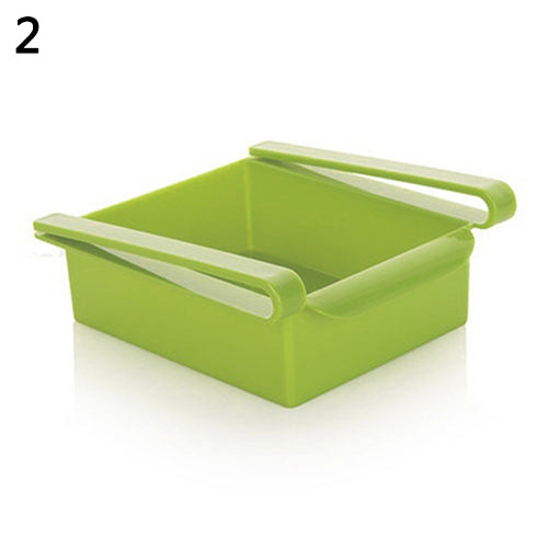 Hanging plastic refrigerator clapboard storage rack for organizing kitchen supplies