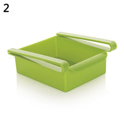 Hanging plastic refrigerator clapboard storage rack for organizing kitchen supplies