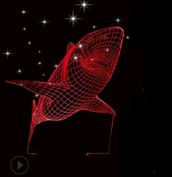 LED 3D owl night light table lamp with colorful touch-activated illumination