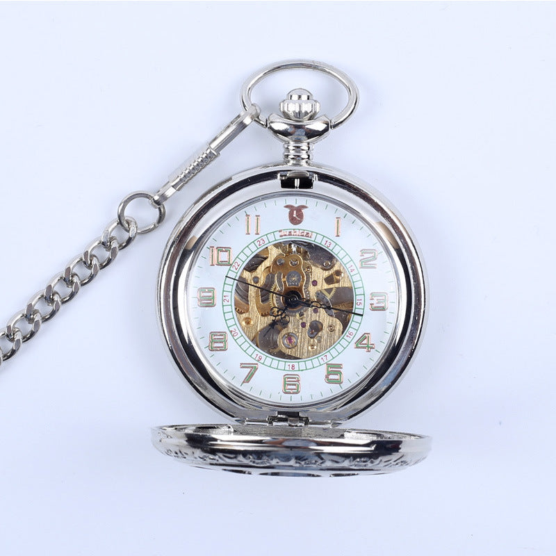 Vintage pocket watch with classic antique design and visible watch face