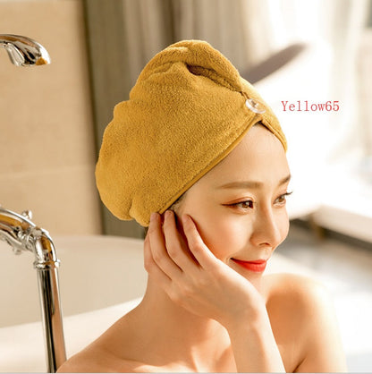 Women's absorbent hair dryer cap towel for drying hair, lightweight fabric design