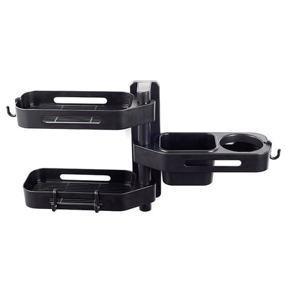 Rotating wall-mounted plastic storage box for kitchen, bathroom, and toilet debris, punch-free design