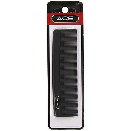 ACE 5" Black Fine Tooth Bobby & Pocket Purse Comb - 1 Pc