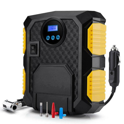 Digital tire inflator, DC 12 volt portable car air compressor with digital display and hose