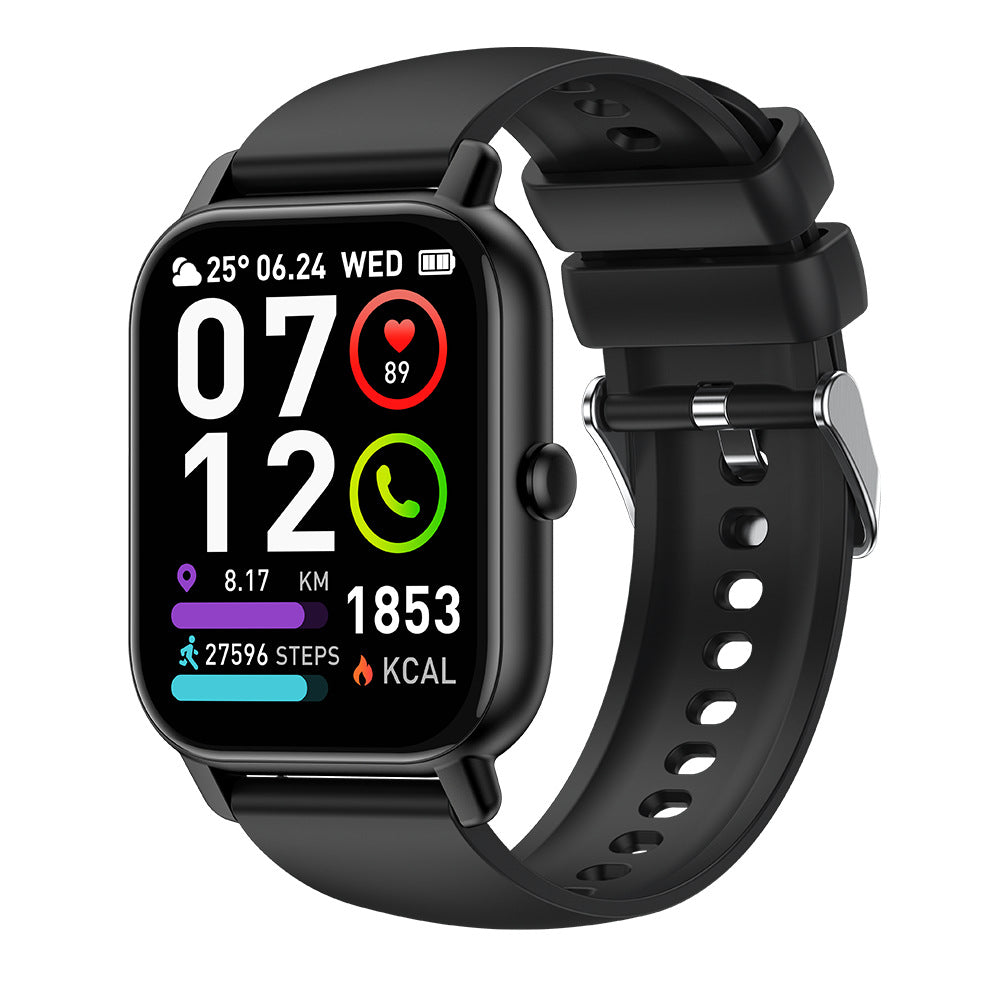 Smart watch with Bluetooth calling, heart rate and blood pressure monitoring, and sleep tracking
