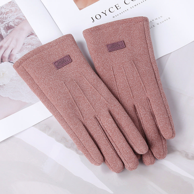 Ladies warm gloves by My Store, soft insulated winter gloves in a simple design
