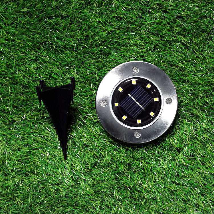 Outdoor stainless steel garden landscape light shown with durable metal housing for pathway and yard illumination